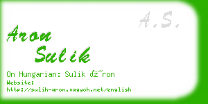 aron sulik business card